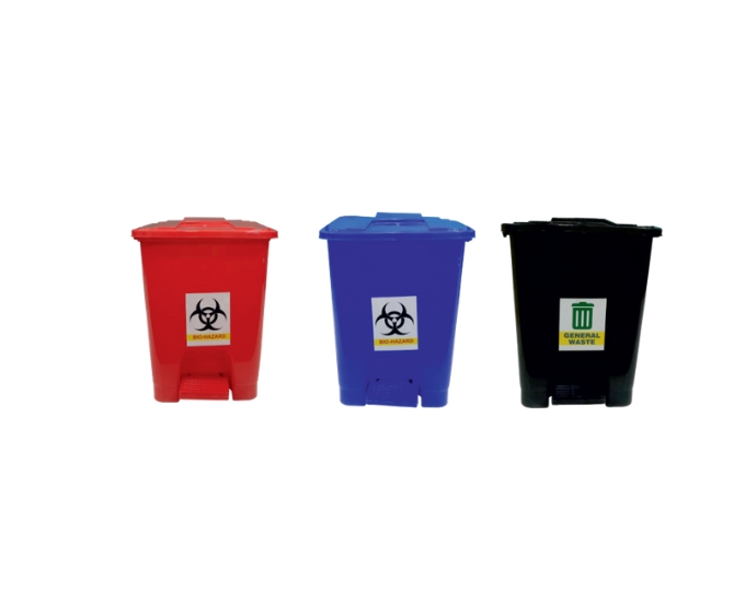 Plastic Pedal Dustbin with Color Coding 60 Liters