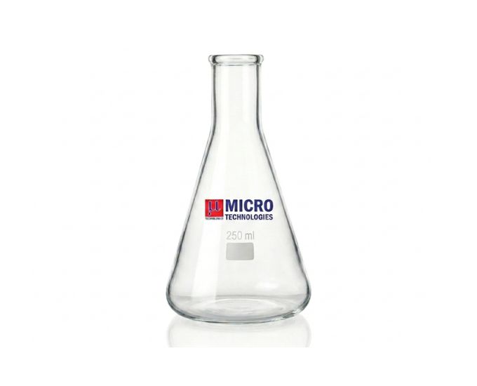 Erlenmeyer Conical Flask Long Neck Without Rim for Culture Work and Laboratory Use - Product Image