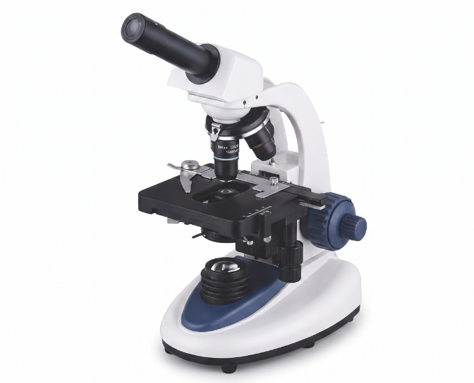 Advanced Monocular Biological Microscope with 100X Oil Objective - Product Image