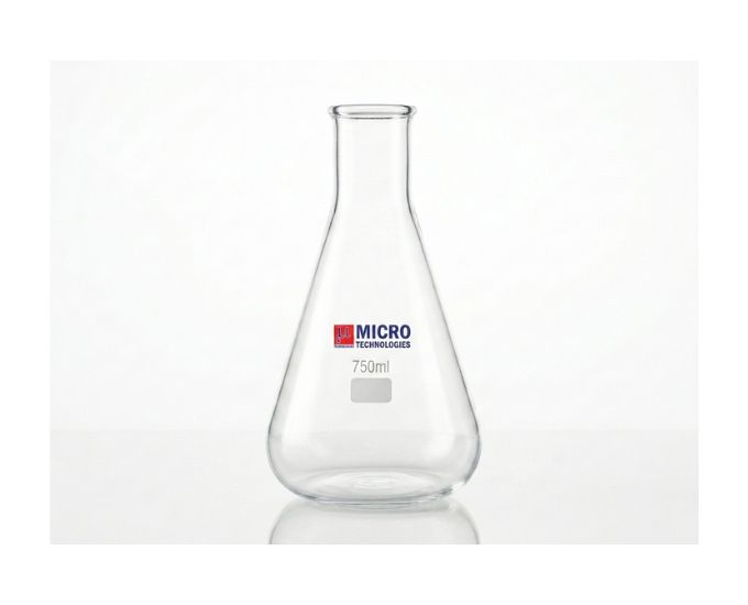 Conical Flask Without Rim for Shaker Machine and Culture Laboratory Applications - Product Image