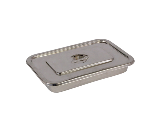 Stainless Steel Surgical Instrument Tray with Cover Options