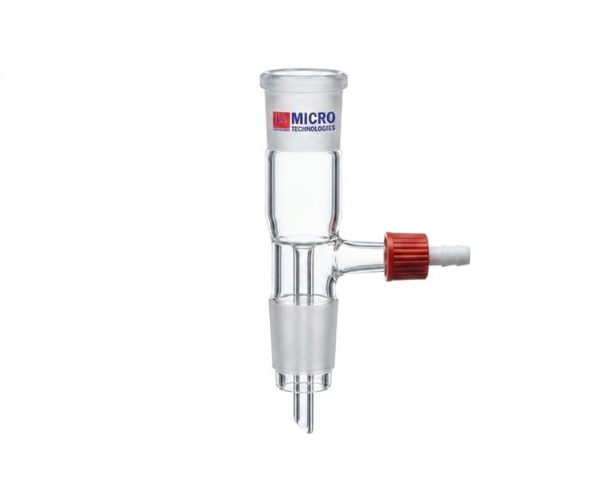 Laboratory Straight Receiver Adapter with Vacuum Connection