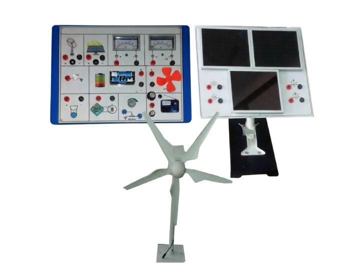 Hybrid Solar and Wind Energy System Trainer