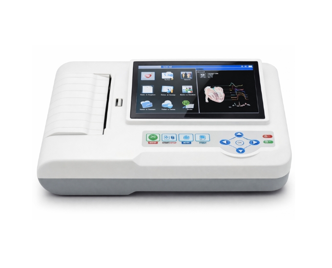 Six Channel ECG Machine with 12 Lead High Precision Monitoring