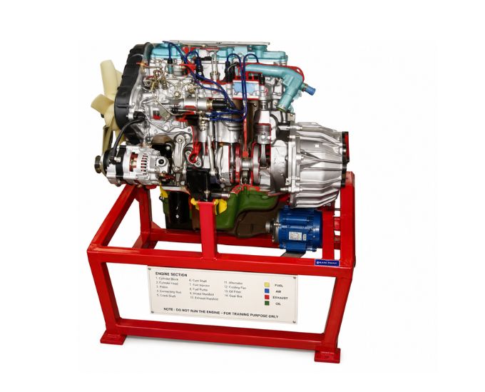 Motor Driven Six Cylinder Four Stroke Petrol Engine Cutaway Model
