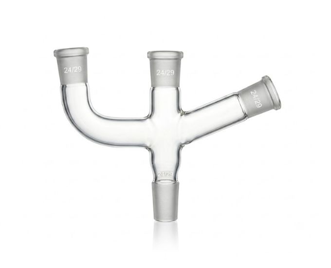 Laboratory Three-Neck Multiple Adapter with Dual Parallel and 45° Angled Joint