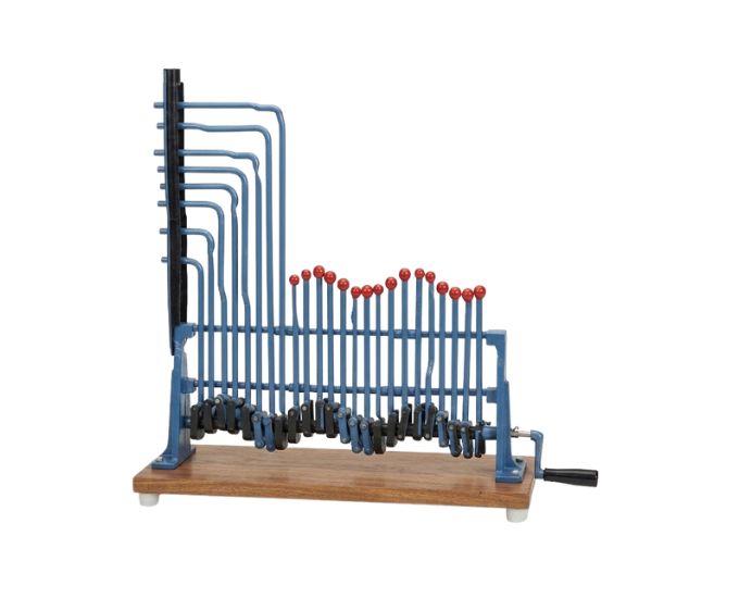 24-Pulley Longitudinal & Transverse Wave Motion Apparatus – Metal