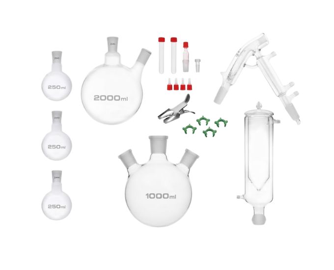 Short Distillation Set, 21 Piece