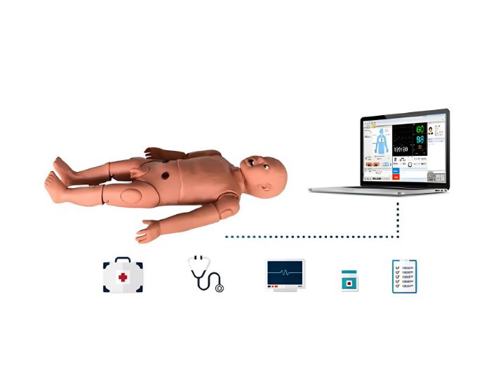 Child ACLS Emergency Training Manikin (Wired) - Product Image