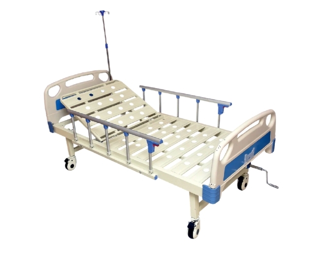 Semi Fowler Hospital Bed with Crank Adjustable Backrest and ABS Panels