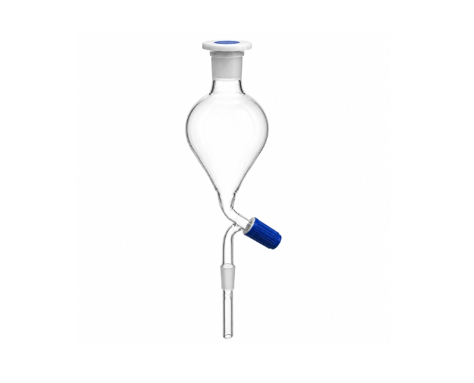 Pear Shape Separating Funnel with PTFE Needle Valve