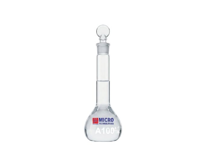 Wide Mouth ASTM Class A Volumetric Flask with Glass Stopper - Product Image