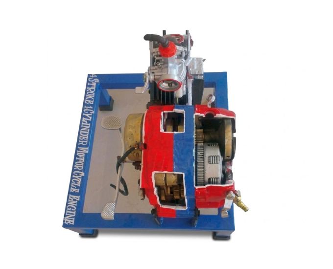 Single Cylinder Four Stroke Petrol Engine Cutaway Model