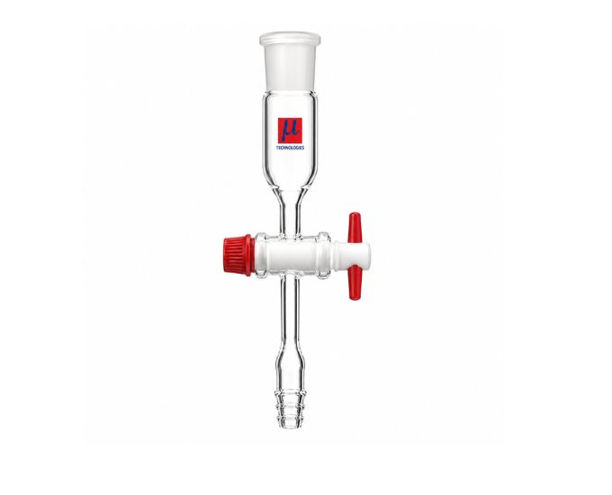 Adapter Socket to Rubber Tubing with PTFE Stopcock