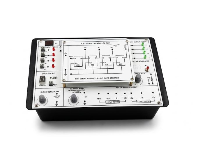 4-Bit Shift Register Trainer (Serial and Parallel) Using D-Type or JK Flip-Flop